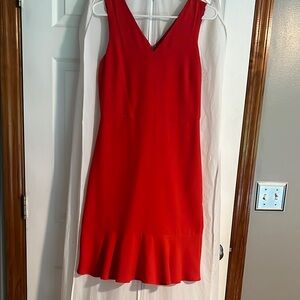 Banana Republic Vibrant Red and Orange Midi Dress